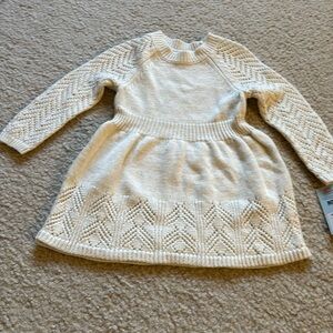 Cat & Jack beige sparkly dresss NWT 18m
